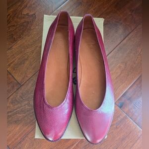 Deep Purple Leather Flats